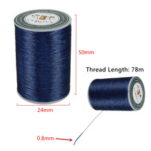 Load image into Gallery viewer, Waxed Thread 0.8mm 78m Polyester Cord Sewing Kit Stitching Leather Craft Bracelet