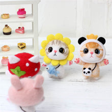 Load image into Gallery viewer, DIY Cat Doll Wool Felt Craft Non Finished Poked Set Handcraft Kit Material Bag