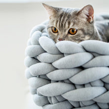 Load image into Gallery viewer, Knitted Pet Bed Dog Cat Bed Puppy Pillow House Soft Warm Dog House Mat