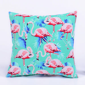 45*45 cm Flamingo Cotton Linen Cushion Cover Home Pillow Decor Soft Sofa Car Bedding Pillowcase
