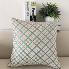 Load image into Gallery viewer, SOFO Chenille Fabric Sofa Cushion Cover Plaid Throw Pillow Cover Decorative Pillow Case for Car Home
