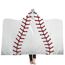 Load image into Gallery viewer, 3D Sport Hooded Blankets Printed Warm Winter Wearable Soft Plush Mats Thick Nap