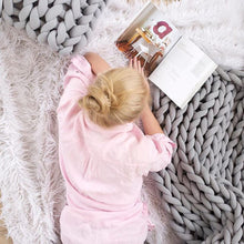 Load image into Gallery viewer, Warm Winter Luxury Handmade Crocheted Bed Knitted Sofa Cover Blanket 5 Colors Thick Thread Blanket Knitted Quilt Home Gift