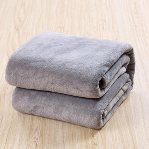 100x150cm Coral Fleece Blanket Sofa Bed Bedding Warm Soft Quilt