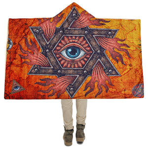 150x200CM Wearable Hooded Blankets Adults Kid Warm Winter Throw Multifunctional Blankets