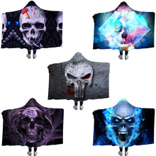 Load image into Gallery viewer, Hooded Blankets Flannel 3D Printed Galaxy Microfiber Wearable Thickened Blankets for Adults Kids