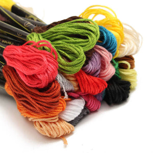 8m 24 Different Colors Cross Stitch Thread DIY Handicraft Embroidery Knitting Thread