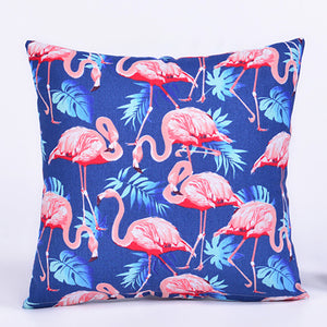 45*45 cm Flamingo Cotton Linen Cushion Cover Home Pillow Decor Soft Sofa Car Bedding Pillowcase