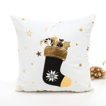 Load image into Gallery viewer, SOFO Frigg Gold Merry Christmas Cushion Cover Bronzing Home Decor Pillow Case Cotton Linen Sofa Bedroom Cushion Cover