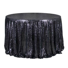 Load image into Gallery viewer, Round 47'' Sparkly Sequin Tablecloth Table Cloth Banquet Wedding Party Decor Tablecloth 