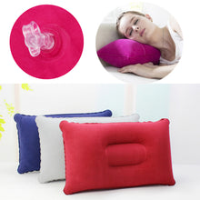 Load image into Gallery viewer, Folding Double Sided Inflatable Pillow Suede Fabric Cushion Camping Home Bedding Decor 