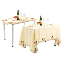 Load image into Gallery viewer, Embroidered Tablecloth Home Table Decor Lace Rose Cutwork Restaurant Table Cover