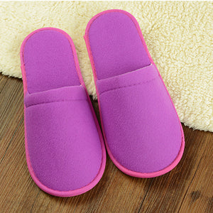 1 Pair Hotel Travel Disposable Slippers Home Guest White Red Blue Slippers