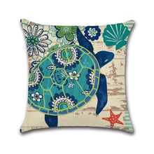 Load image into Gallery viewer, European Style Retro Linen Cotton Pillow Cover Marine Biological Pillow Case Home Furnishing Mediterranean Cushion Cover