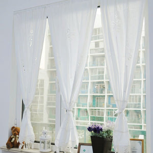 70x150cm Living Room Curtains Hand Crochet Cotton Window Curtains Panel Drape Country 