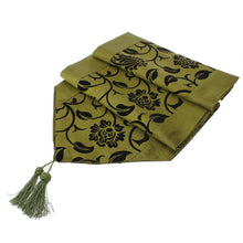 Load image into Gallery viewer, Flocking Damask Table Runner Cloth Wedding Decoration