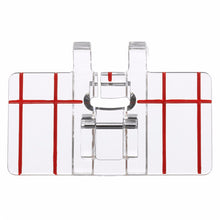 Load image into Gallery viewer, Sewing Machine Parallel Stitch Sewing Tool Simple Mini Clear Plastic Parallel Stitch Foot Presser for Multifunction Domestic