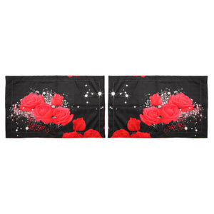 3D Printed Bedding Sets Bedclothes Red Rose Bed Sheet Cover With 2 Pillowcases