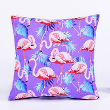 Load image into Gallery viewer, 45*45 cm Flamingo Cotton Linen Cushion Cover Home Pillow Decor Soft Sofa Car Bedding Pillowcase
