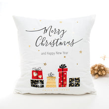 Load image into Gallery viewer, SOFO Frigg Gold Merry Christmas Cushion Cover Bronzing Home Decor Pillow Case Cotton Linen Sofa Bedroom Cushion Cover