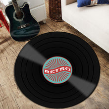 Load image into Gallery viewer, Vinyl Records Innovative Carpet Round Mat Europe Fashion Retro Black Carpet Record Pattern Rug For Living Room Bedroom Floor Mat