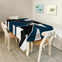 Load image into Gallery viewer, Modern Simple Rectangle Polyester Tablecloth Colorful Triangle Geometry