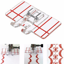 Load image into Gallery viewer, Sewing Machine Parallel Stitch Sewing Tool Simple Mini Clear Plastic Parallel Stitch Foot Presser for Multifunction Domestic