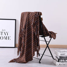 Load image into Gallery viewer, Soft Knitted Throw Blankets Bed Sofa Couch Decorative Fringe Waffle Pattern