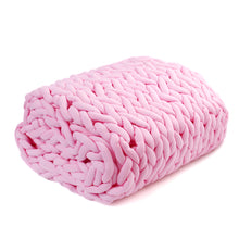 Load image into Gallery viewer, 100x120cm Handmade Knitted Blankets Soft Warm Thick Line Cotton Throw Blankets