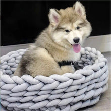Load image into Gallery viewer, Knitted Pet Bed Dog Cat Bed Puppy Pillow House Soft Warm Dog House Mat