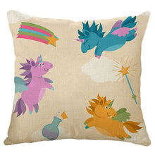 Load image into Gallery viewer, Honana 45x45cm Home Decoration Cartoon Unicorn Animal Square 12 Optional Patterns Cotton Linen Pillowcases Sofa Cushion Cover Chair Seat