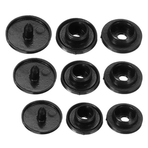 1000PCS T3/T5/T8 Black Resin Fasteners Clip Snap Buttons For Cloth Diaper Craft